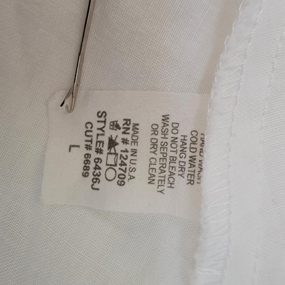 I.C Connie K Shirt Sz Large 100% Linen Tunic High Low Back Zip Lagenlook Beachy - Picture 10 of 11